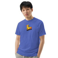 Flo blue t-shirt angled front